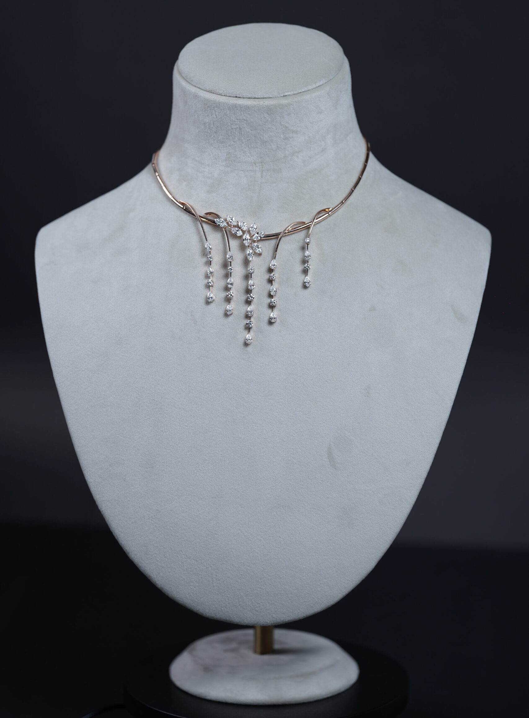 Willow Diamond Fringe Choker