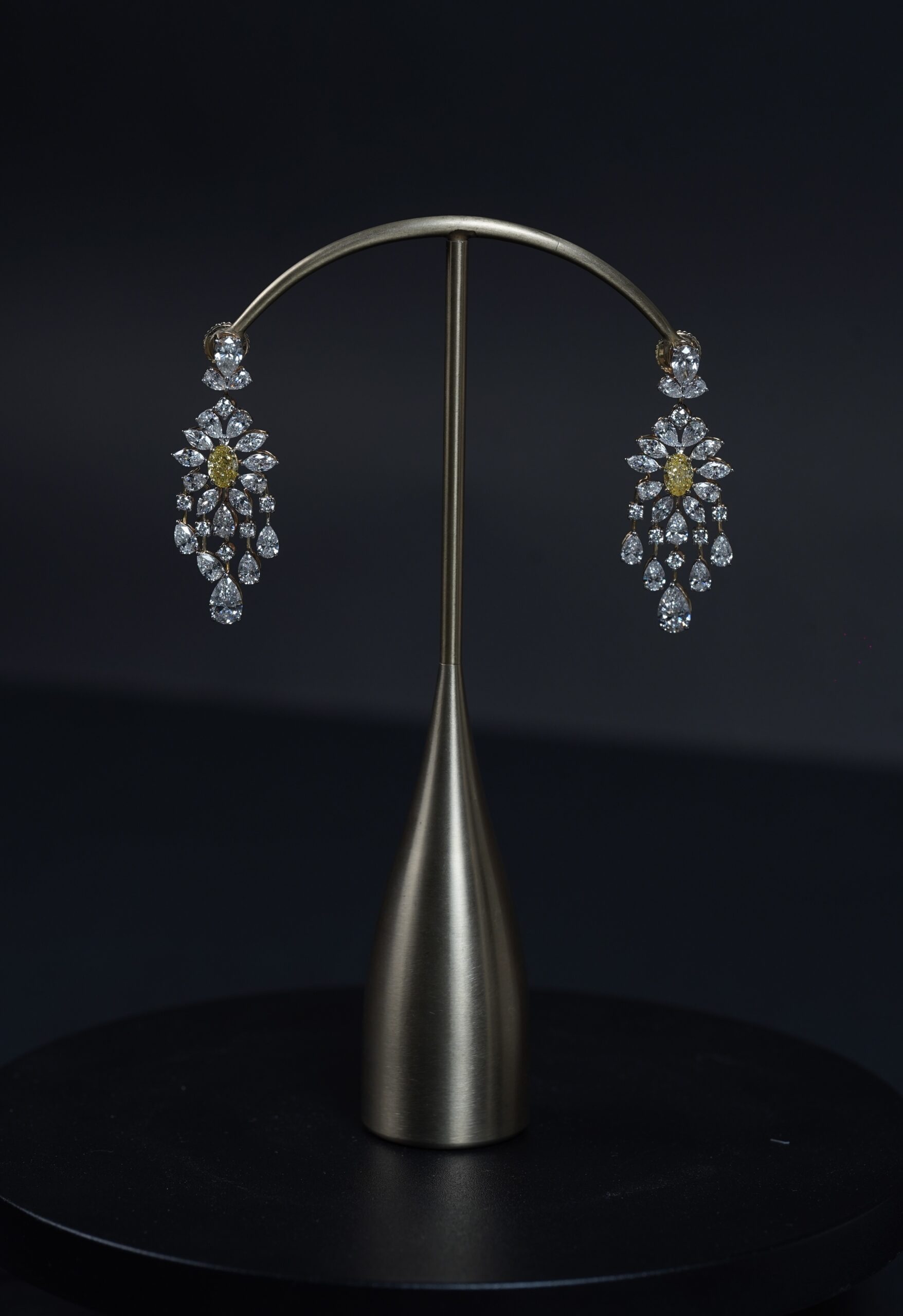 Sunburst Yellow Chandelier Earrings