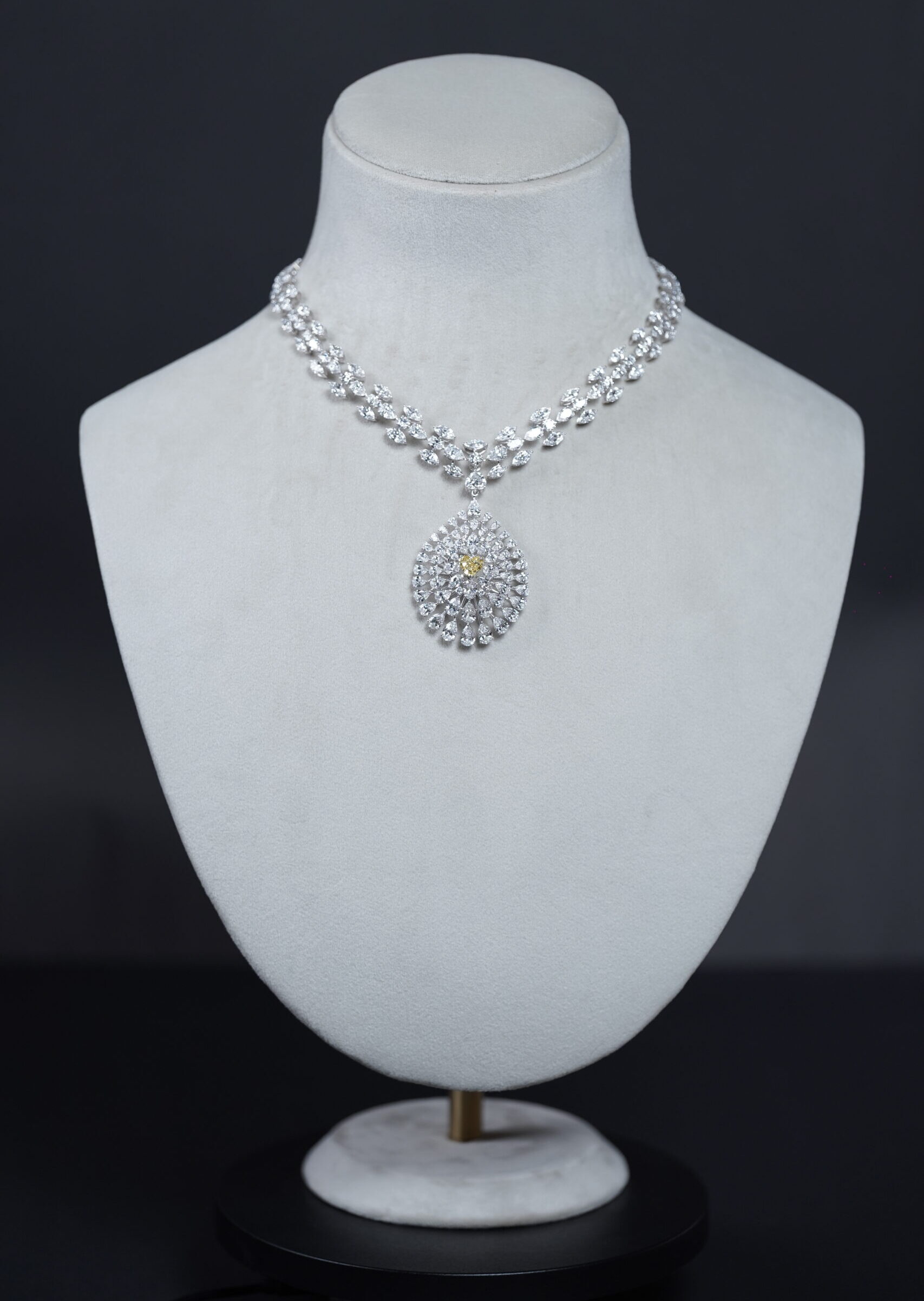 Solstice Yellow-Diamond Pendant Necklace