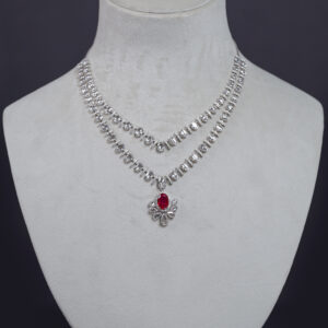 Ruby Crown Double-Strand Necklace