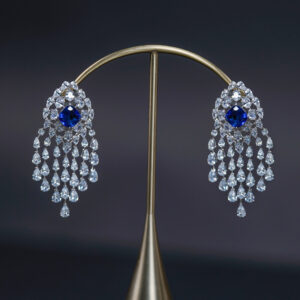 Royal Sapphire Cascade Earrings