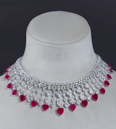 Crimson Heart Cascade Choker